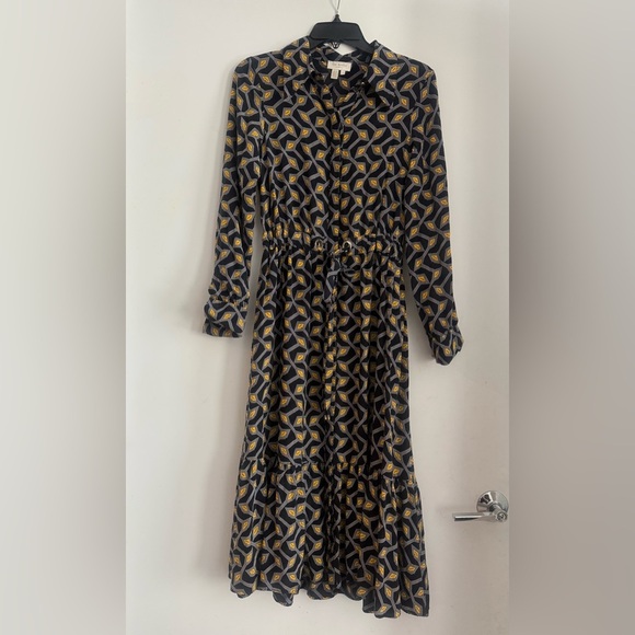 Ted Baker Kwalaa Geometric Print Navy Shirt Dress Size 1 US 4 - Picture 6 of 7
